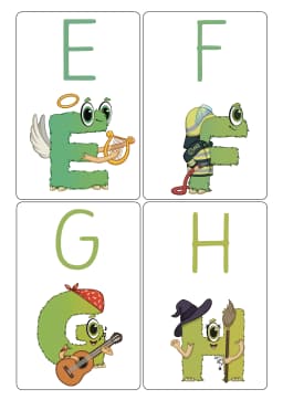 Alphabetkarten A bis Z Ansicht 3