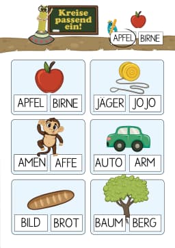 Erste Wörter lesen Ansicht 3