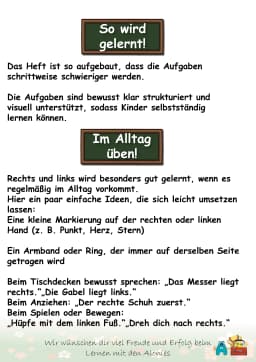 Links und Rechts Übungsheft Ansicht 3