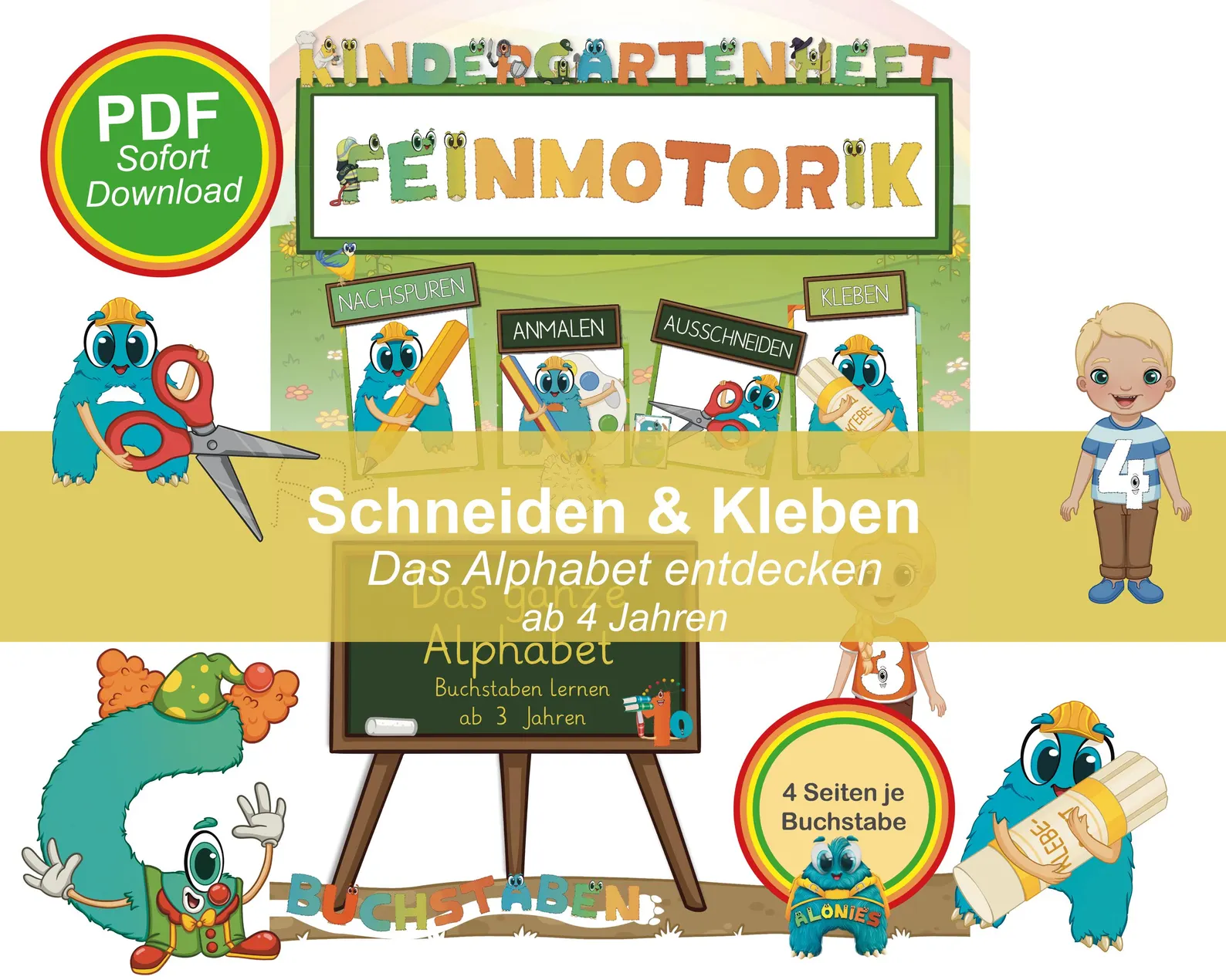 Schneiden & Kleben - Das Alphabet entdecken
