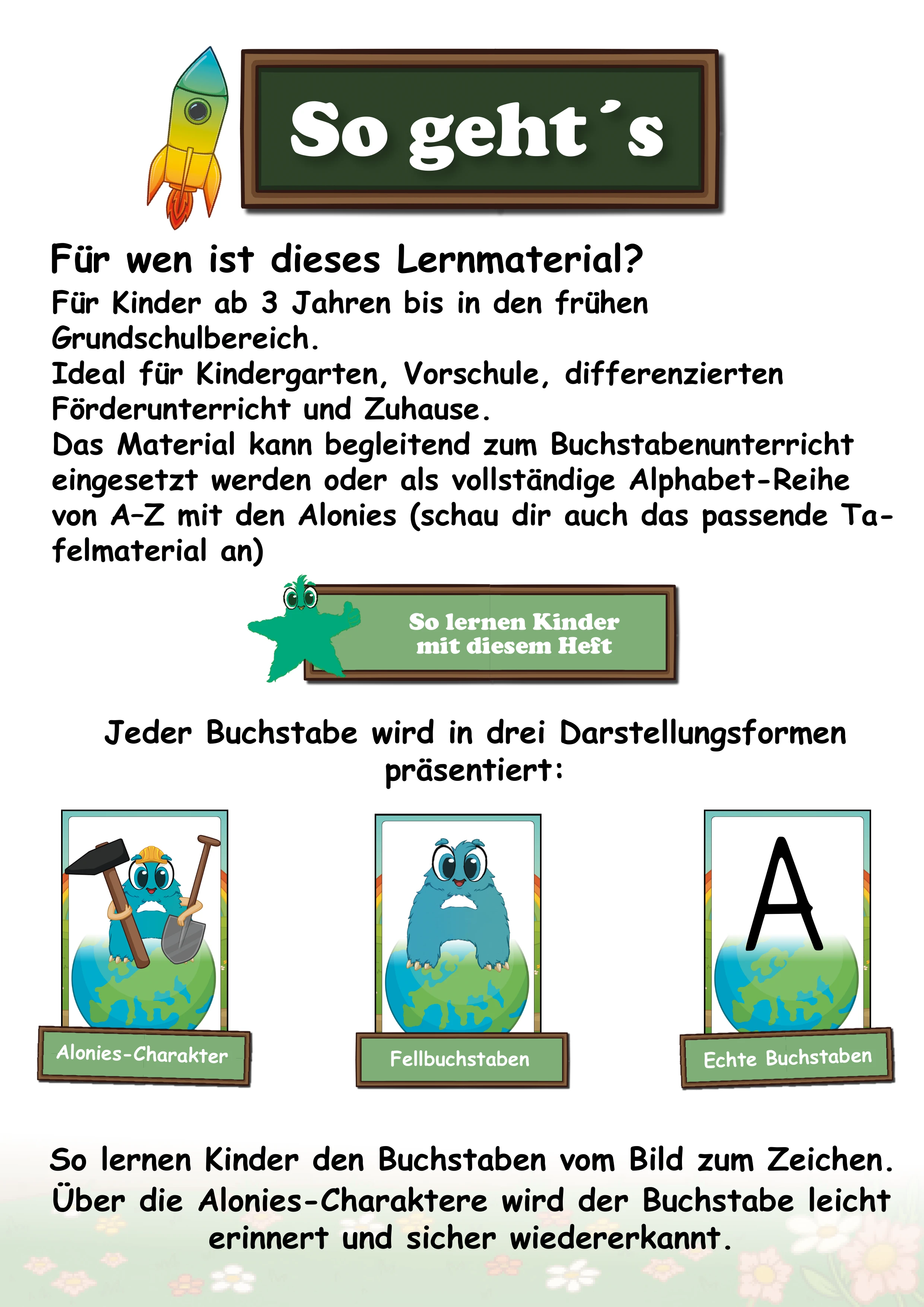 Alphabet Lernheft A bis Z Ansicht 2