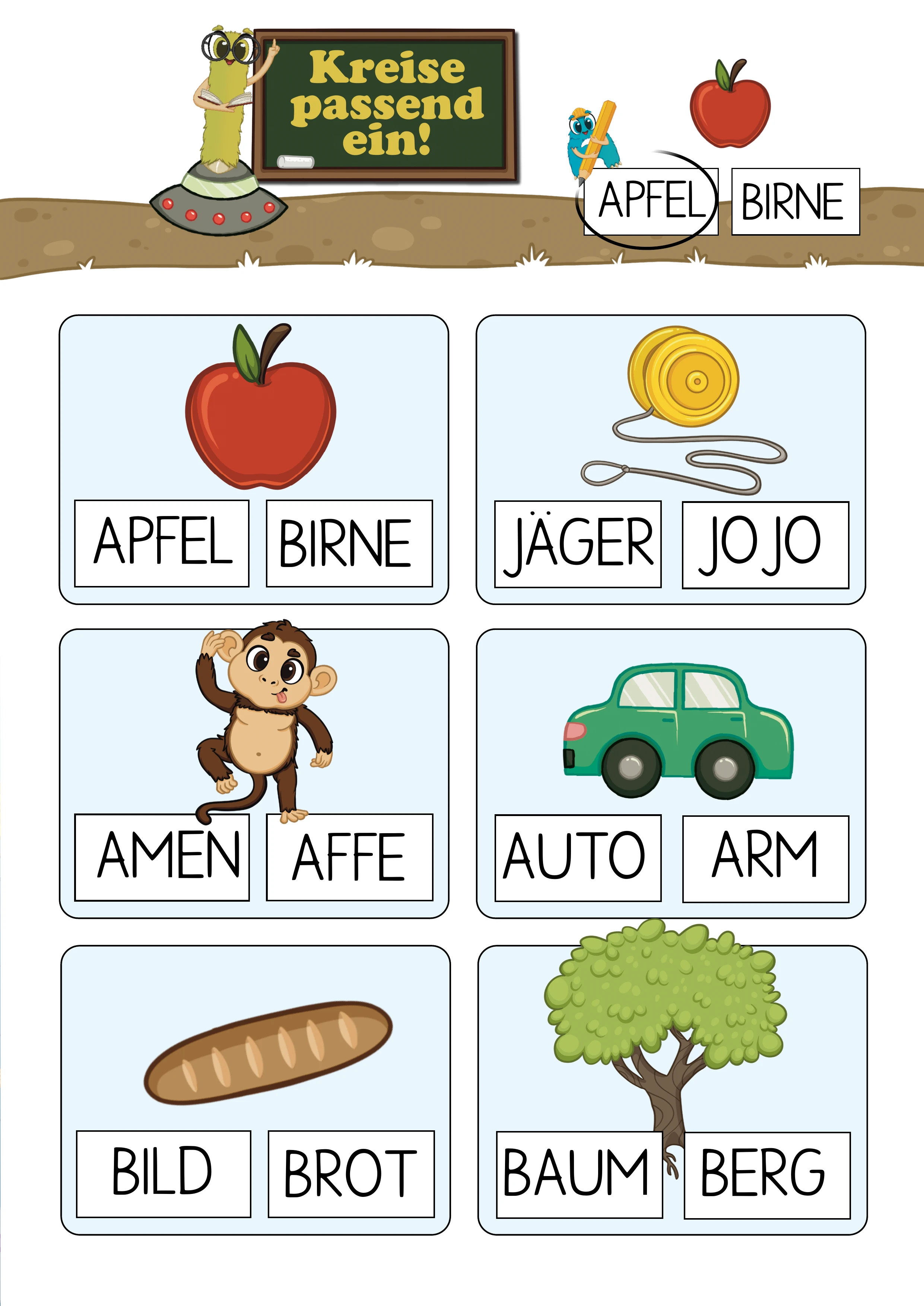Erste Wörter lesen Ansicht 3