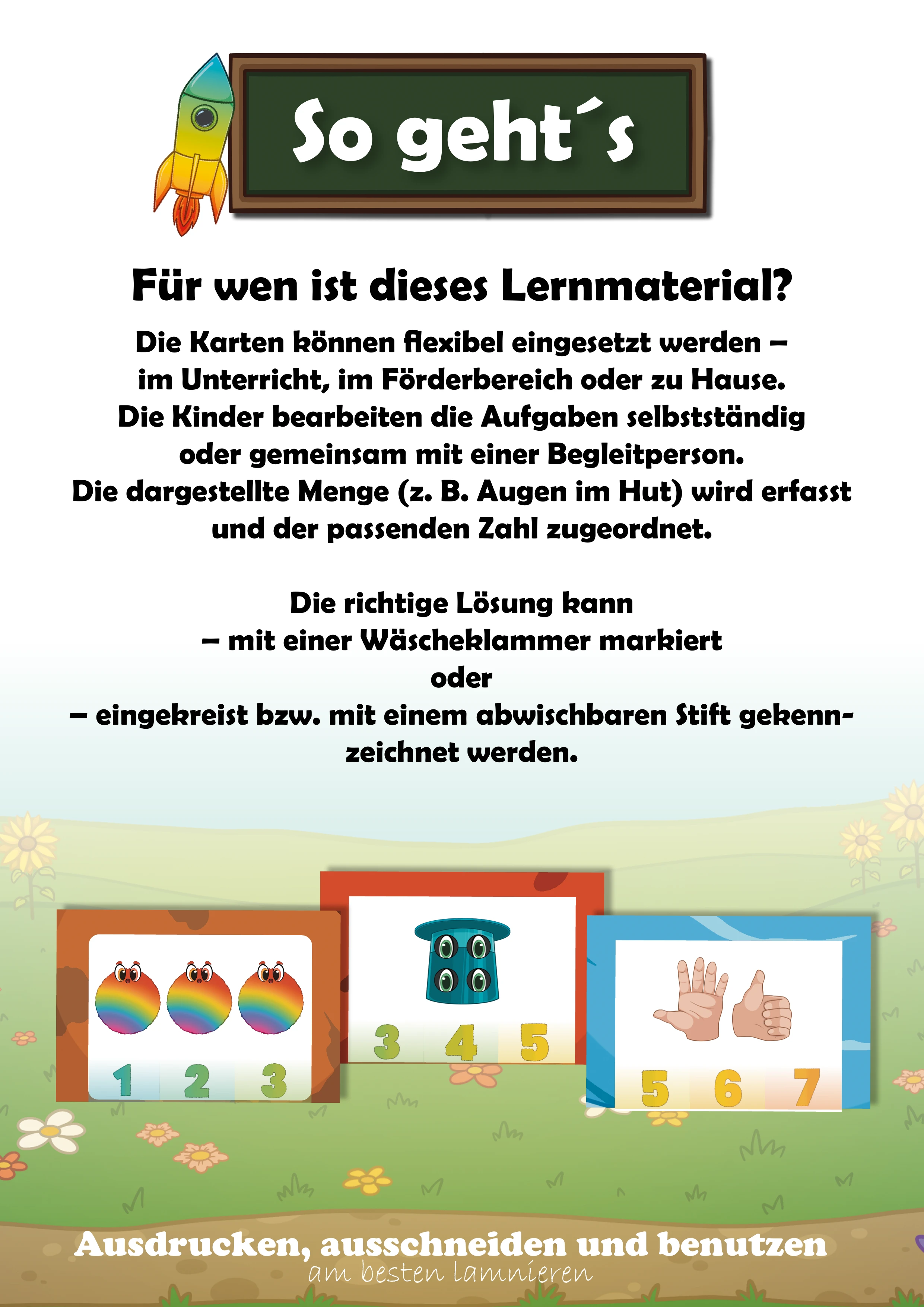 Klammerkarten Mengen und Zahlen ZR 10 Ansicht 2