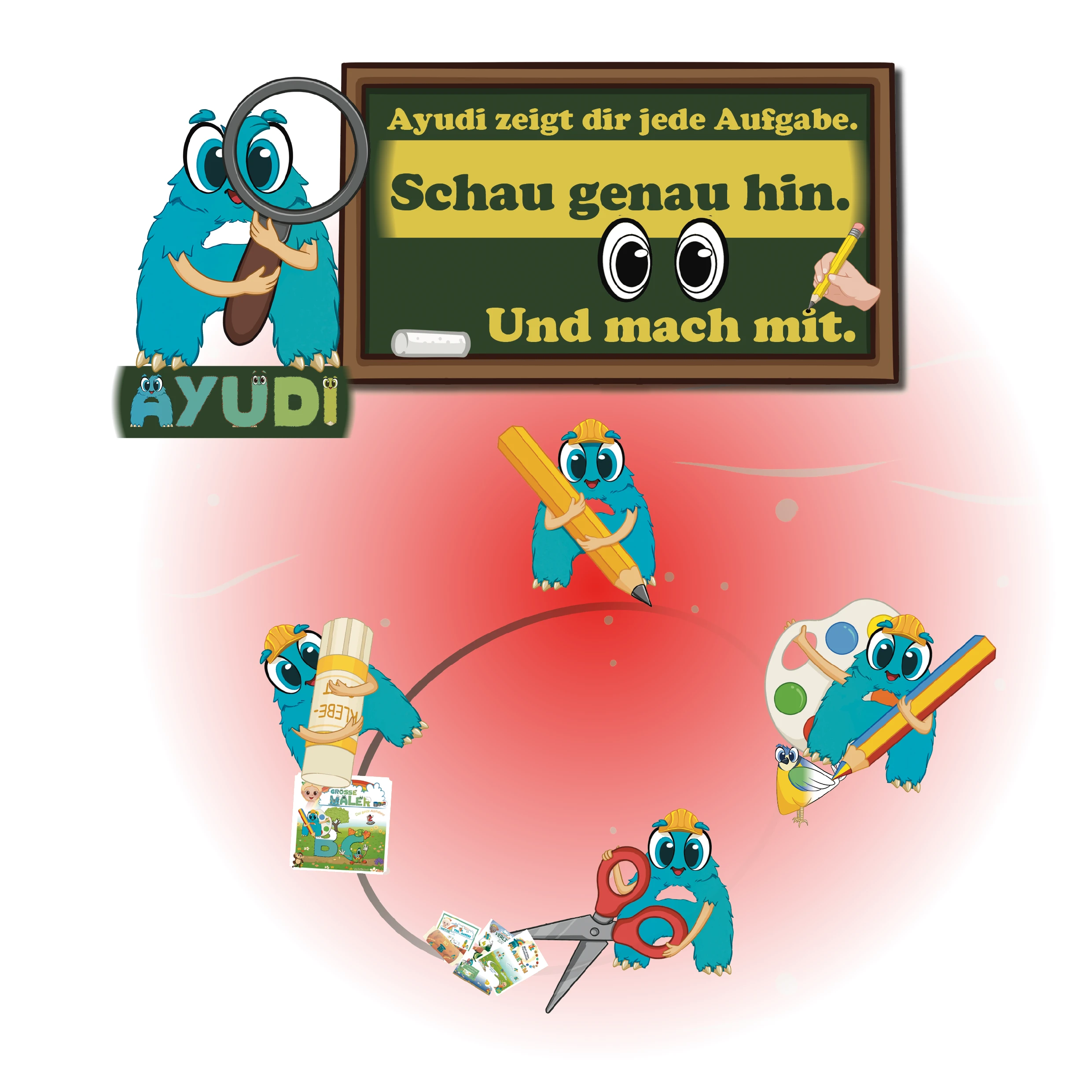 Mein Kindergarten Schulheft mit Leo Ansicht 3